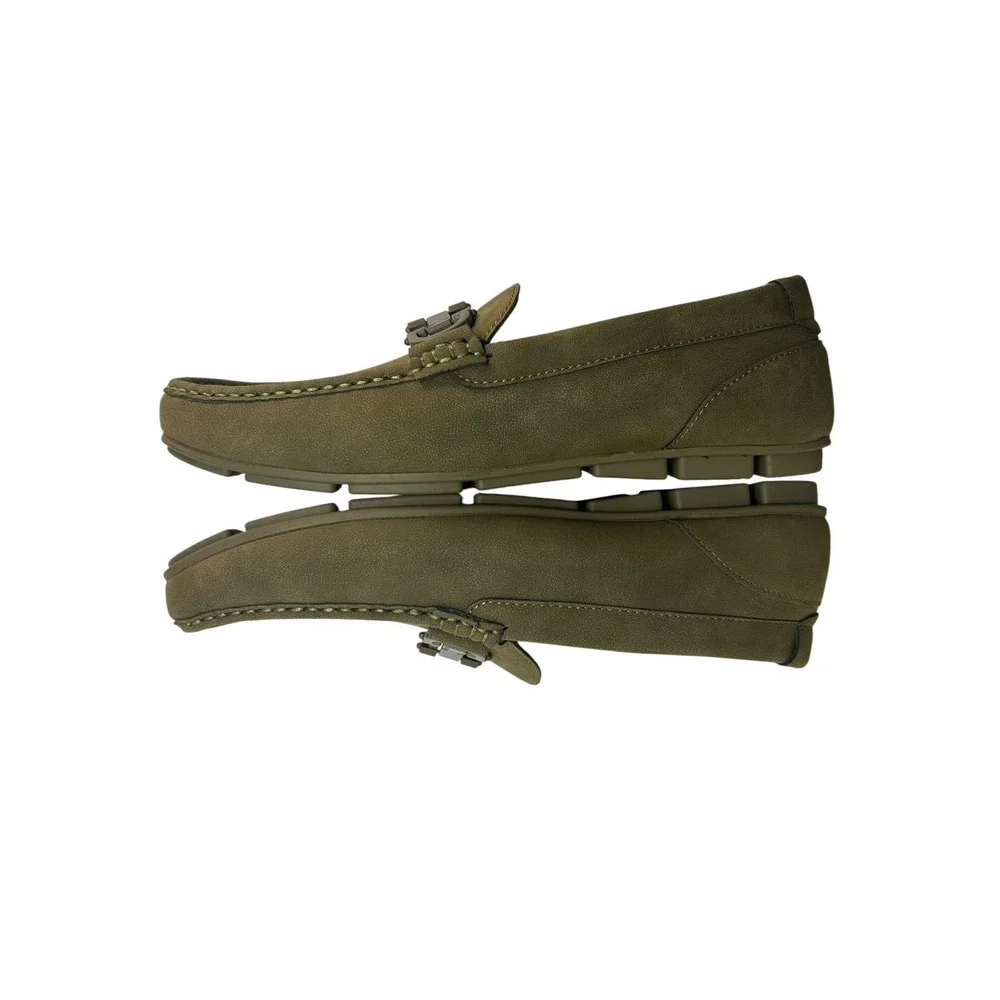 Steve Madden Men's Green Suede Driver Loafers Size 8 Ortholite Cushioned
